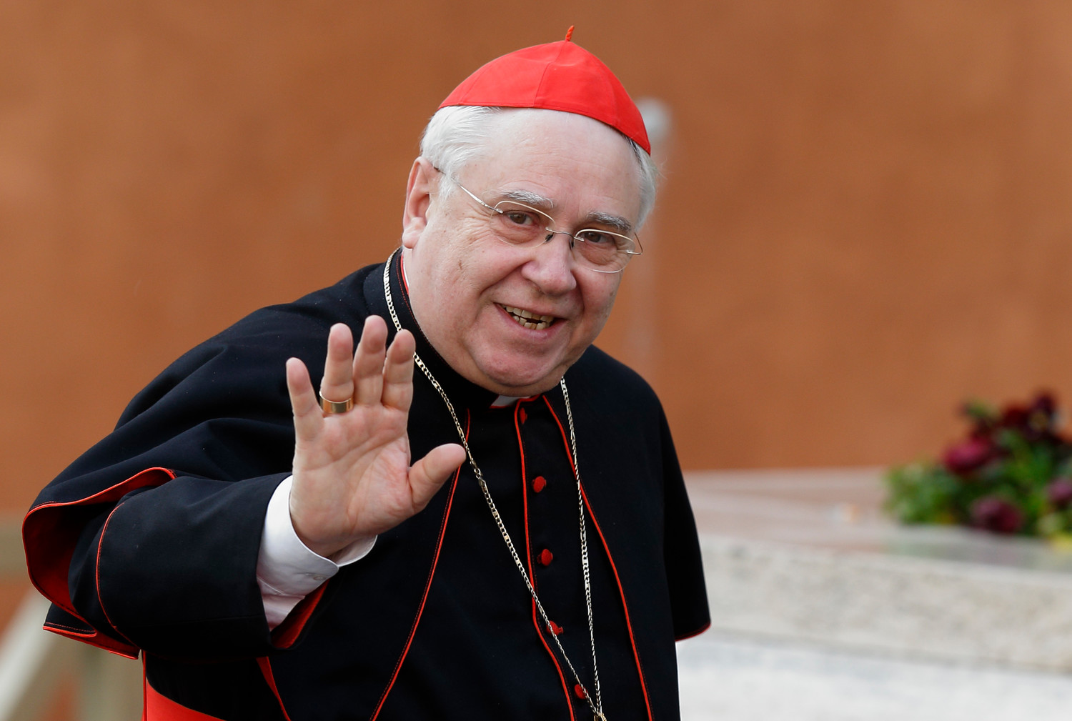 Italian Cardinal Domenico Calcagno, president of the Administration of the Patrimony of the Holy See, is seen at the Vatican in this 2013 file photo.